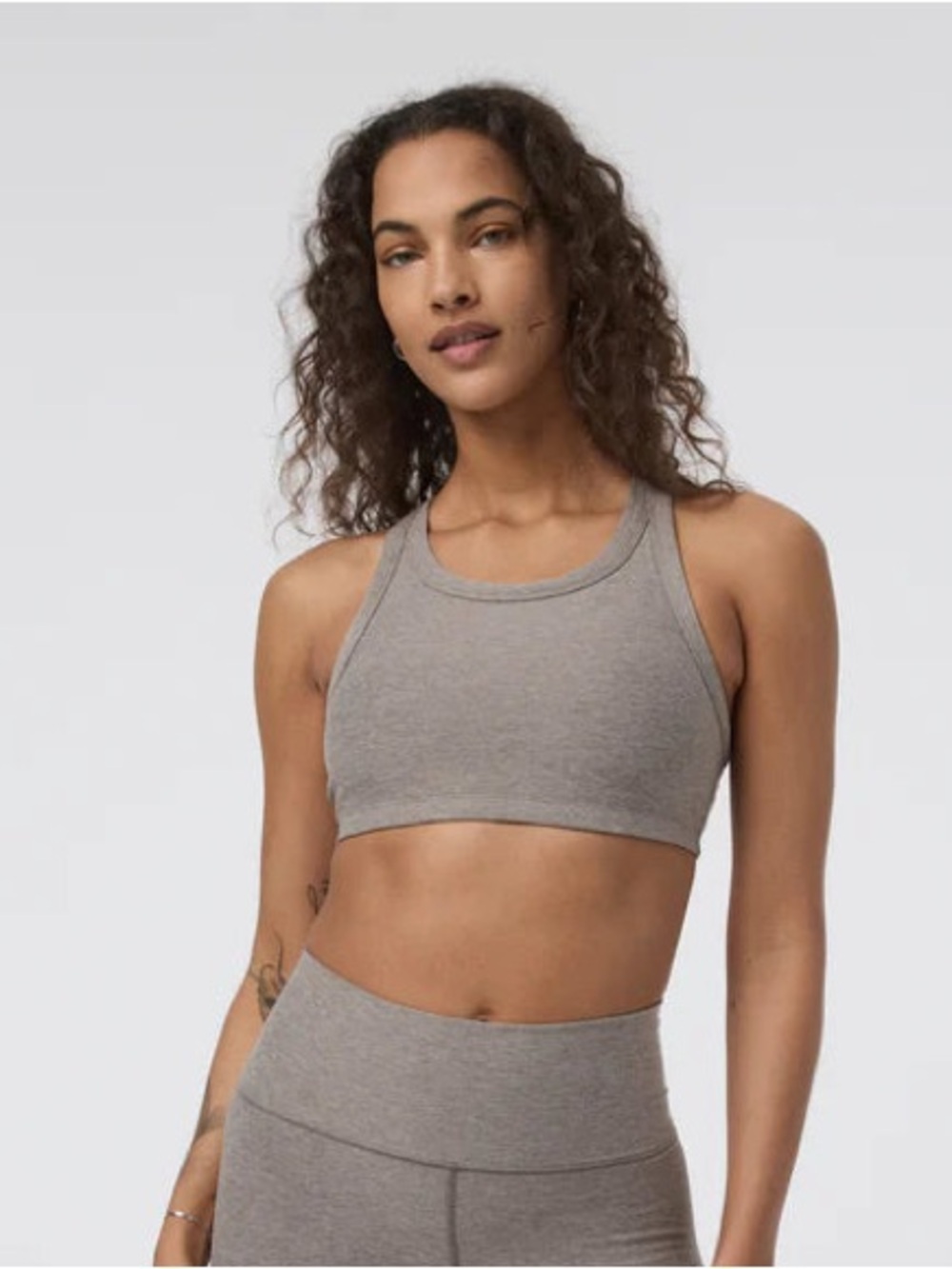 Vuori Elevation Racer Bra - Cobblestone Heather